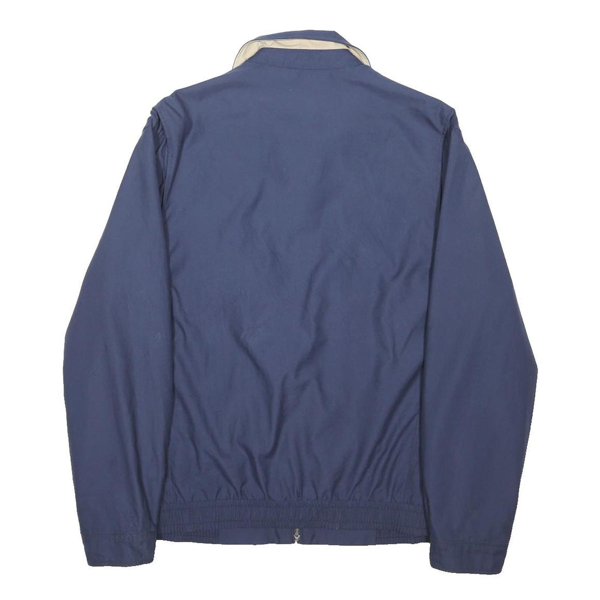 POLO RALPH LAUREN Mens Navy Blue Jacket L Cotton Blend Plain Zip Casual