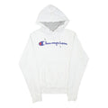 CHAMPION Mens White Hoodie XS Cotton Blend Pullover Drawstring Hood Casual