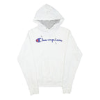 CHAMPION Mens White Hoodie XS Cotton Blend Pullover Drawstring Hood Casual