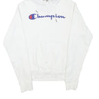 CHAMPION Mens White Hoodie XS Cotton Blend Pullover Drawstring Hood Casual