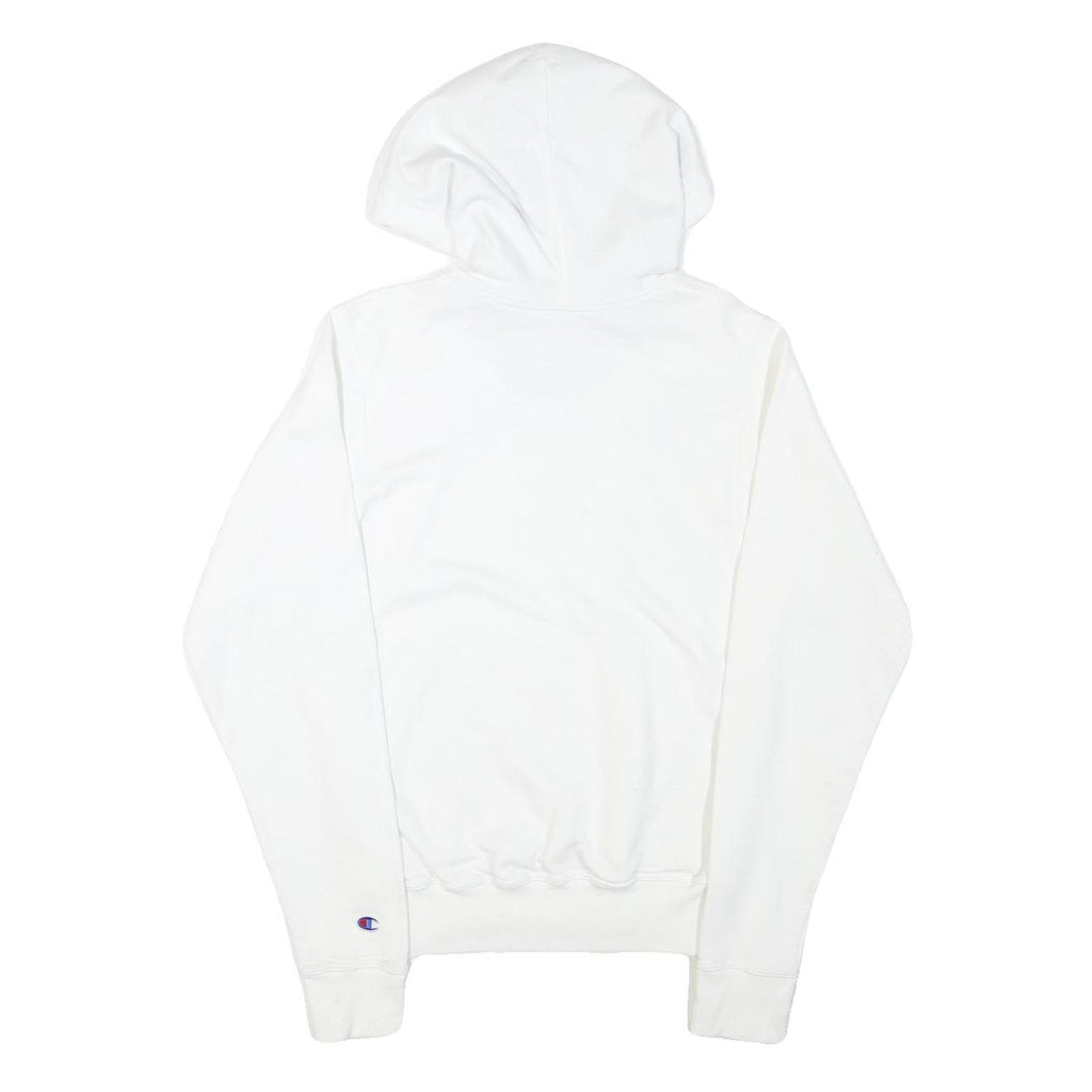 CHAMPION Mens White Hoodie XS Cotton Blend Pullover Drawstring Hood Casual