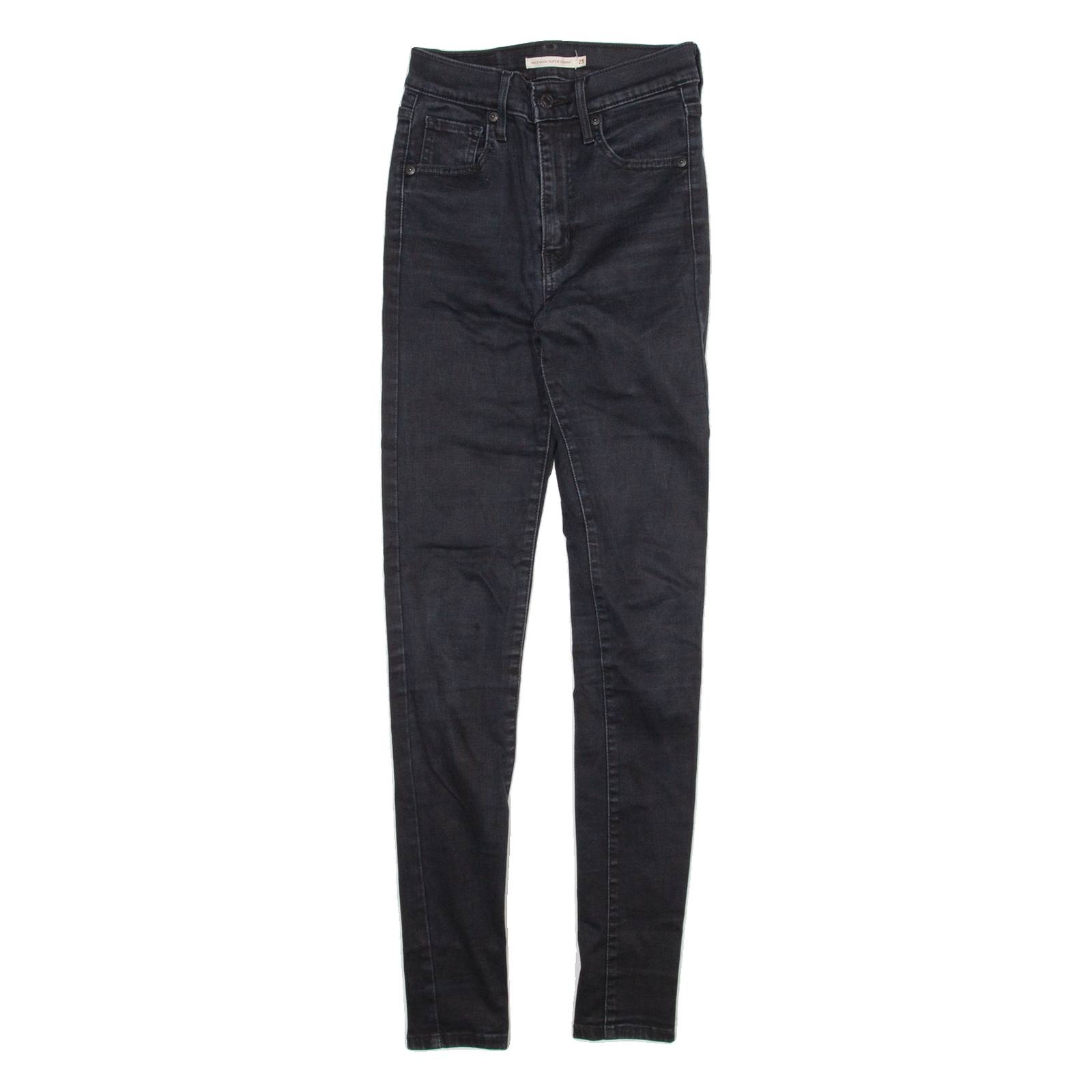 LEVI'S Womens Jeans Black Regular Straight W25 L30