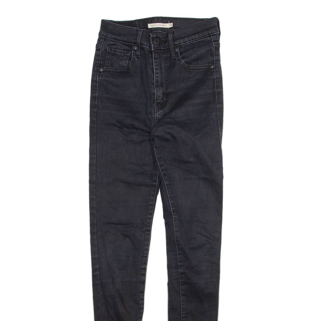 LEVI'S Womens Jeans Black Regular Straight W25 L30