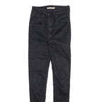 LEVI'S Womens Jeans Black Regular Straight W25 L30