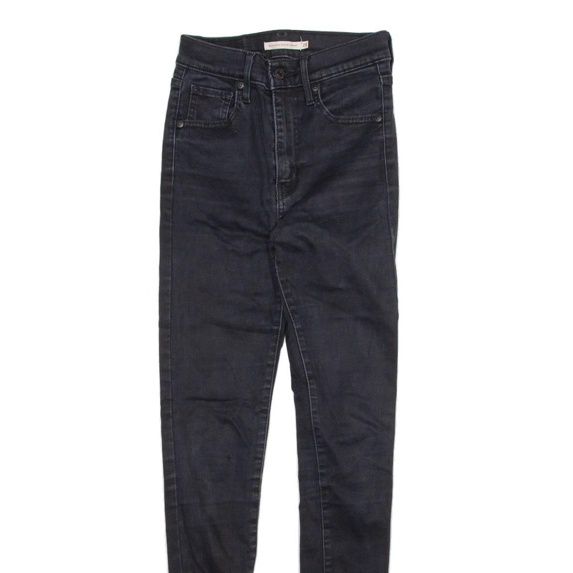 LEVI'S Womens Jeans Black Regular Straight W25 L30