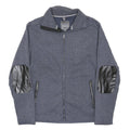 Regatta Mens Blue Slim Fit Cotton Blend Zip Jacket With Faux Leather Elbow