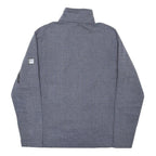 Regatta Mens Blue Slim Fit Cotton Blend Zip Jacket With Faux Leather Elbow