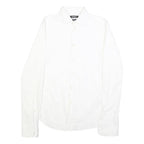DKNY Mens White Slim Fit Shirt M Classic Cotton Button Long Sleeve