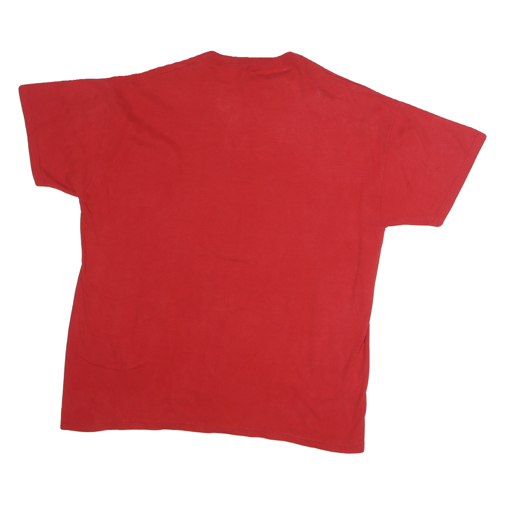 RUSSELL ATHLETIC Mens Red Senator Baseball Graphic T-Shirt M Crew Neck Short