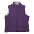 MADE FOR LIFE Womens Purple Jacket L Polyester Plain Zip Sleeveless Lightweight