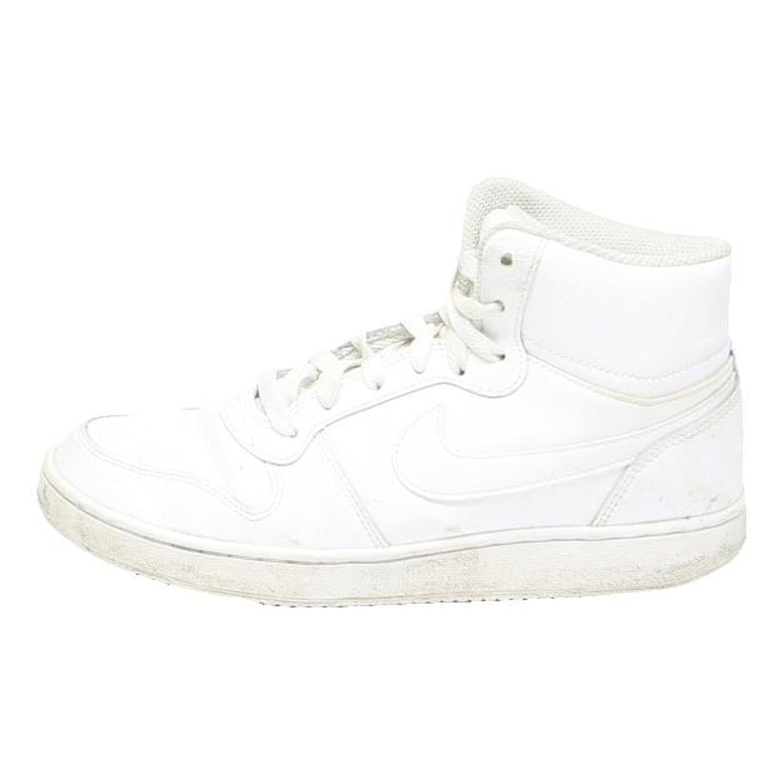 NIKE Court Borough Mid Boys Trainers White Synthetic UK 5.5 High Top Casual
