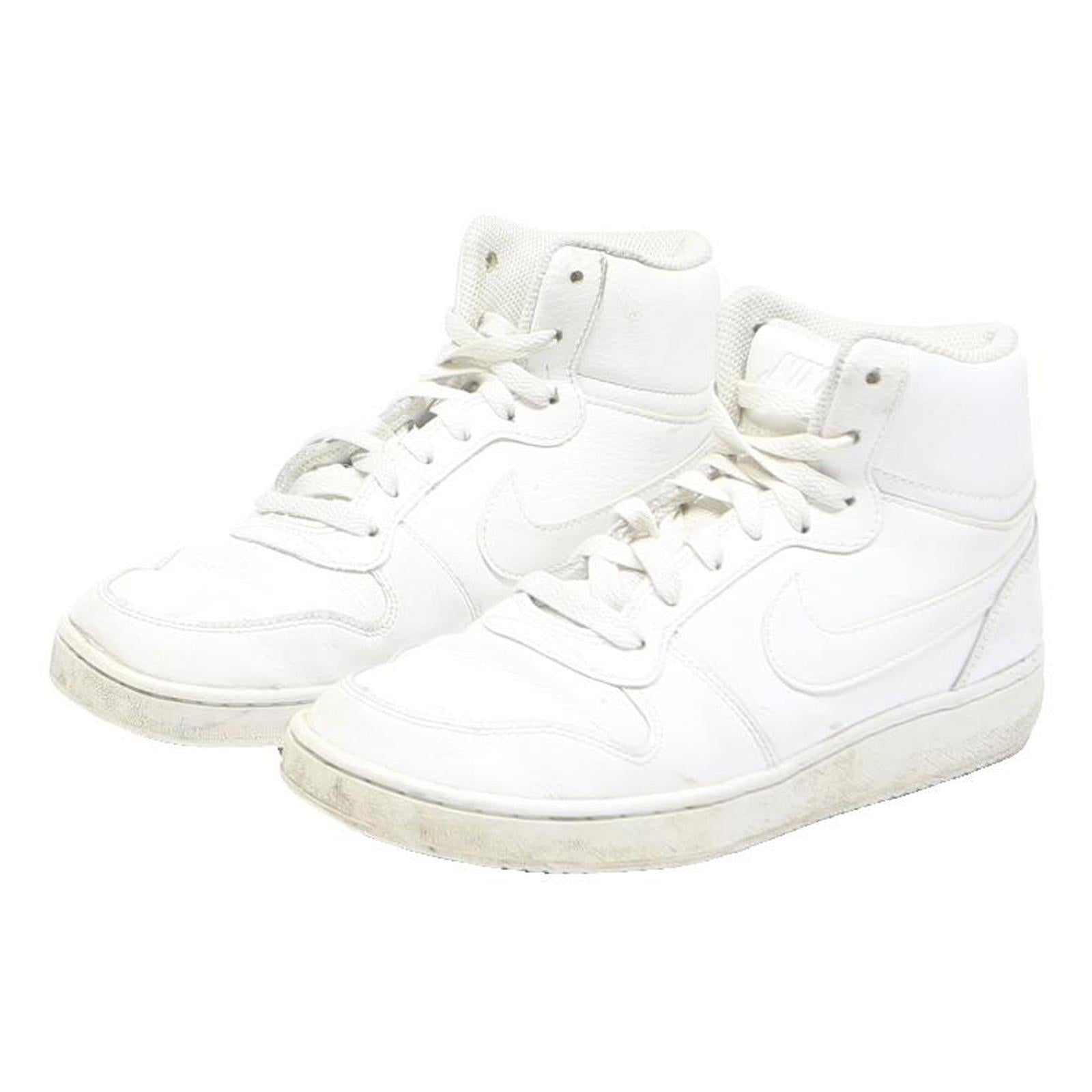NIKE Court Borough Mid Boys Trainers White Synthetic UK 5.5 High Top Casual