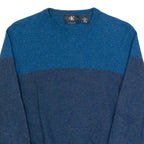 CALVIN KLEIN Womens Jumper Blue Tight Knit Wool M
