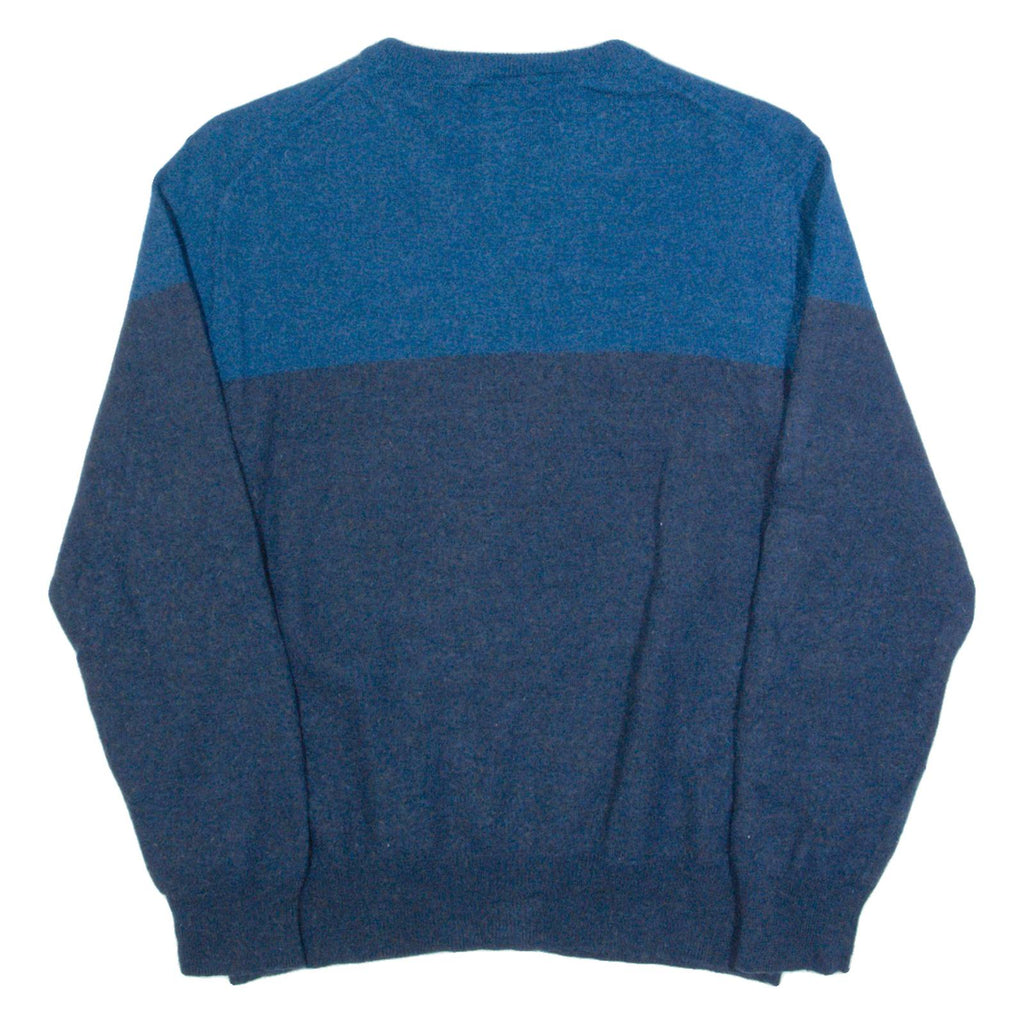 CALVIN KLEIN Womens Jumper Blue Tight Knit Wool M