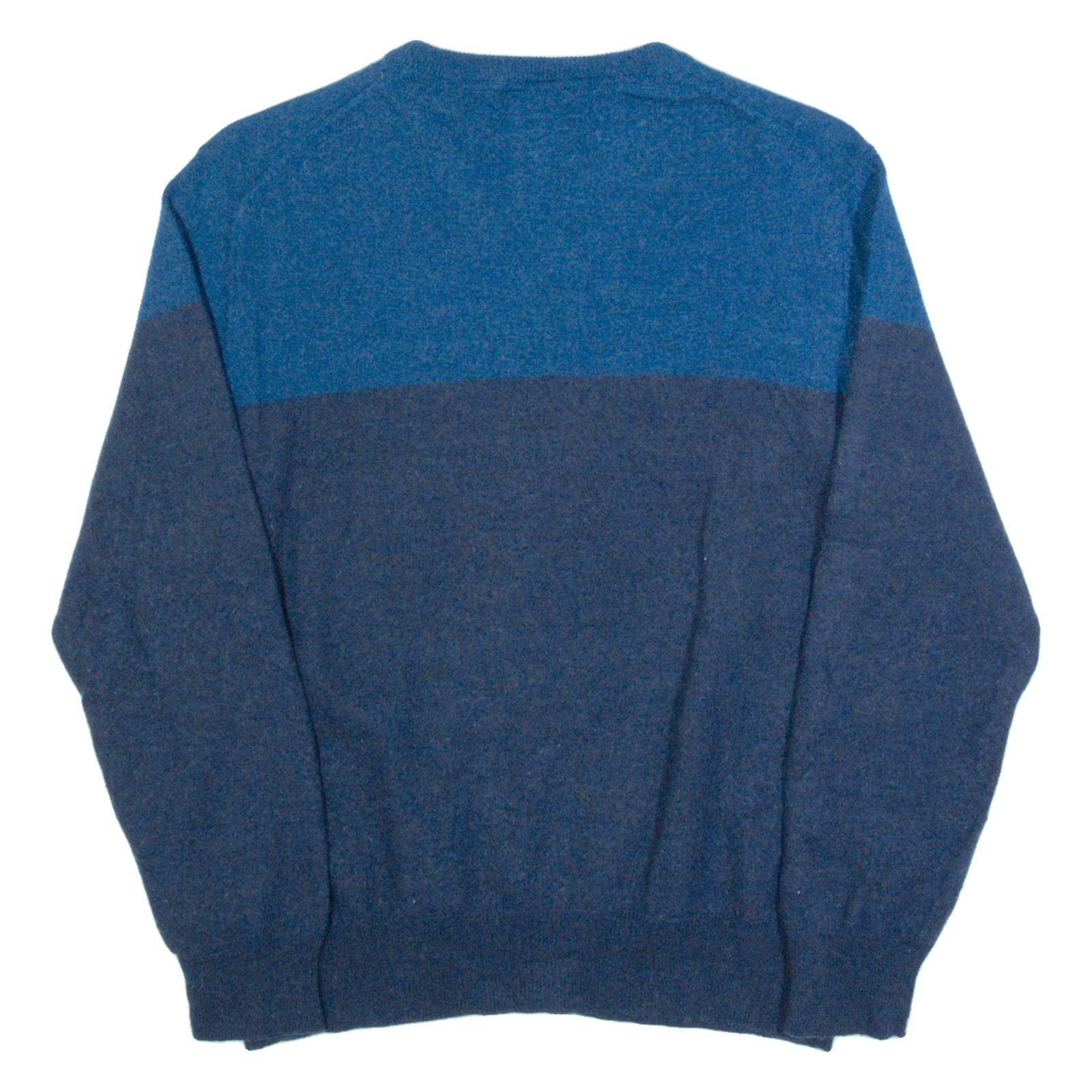 CALVIN KLEIN Womens Jumper Blue Tight Knit Wool M