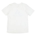 ADIDAS Mens White & Navy Blue Classic T-Shirt S Short Sleeve Crew Neck Logo