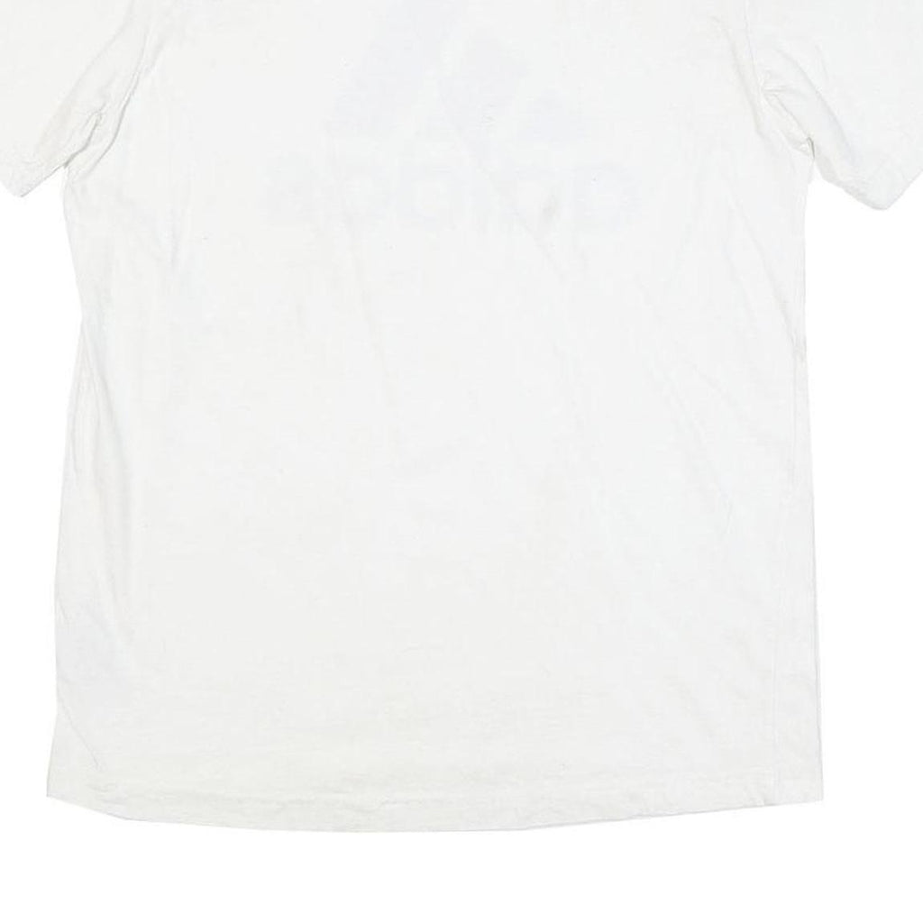 ADIDAS Mens White & Navy Blue Classic T-Shirt S Short Sleeve Crew Neck Logo