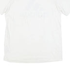 ADIDAS Mens White & Navy Blue Classic T-Shirt S Short Sleeve Crew Neck Logo