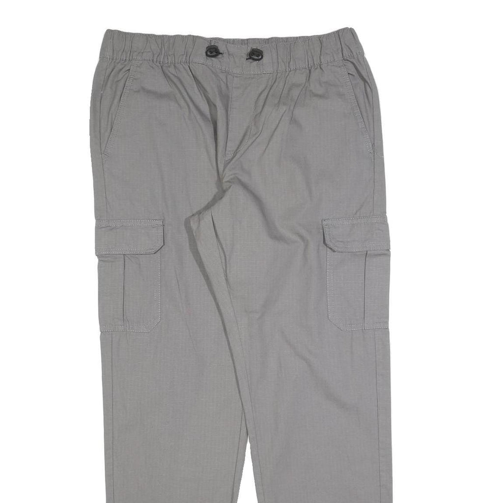 URBAN CLASSICS Mens Grey Regular Fit Cargo Drawstring Trousers W34 L32 Casual