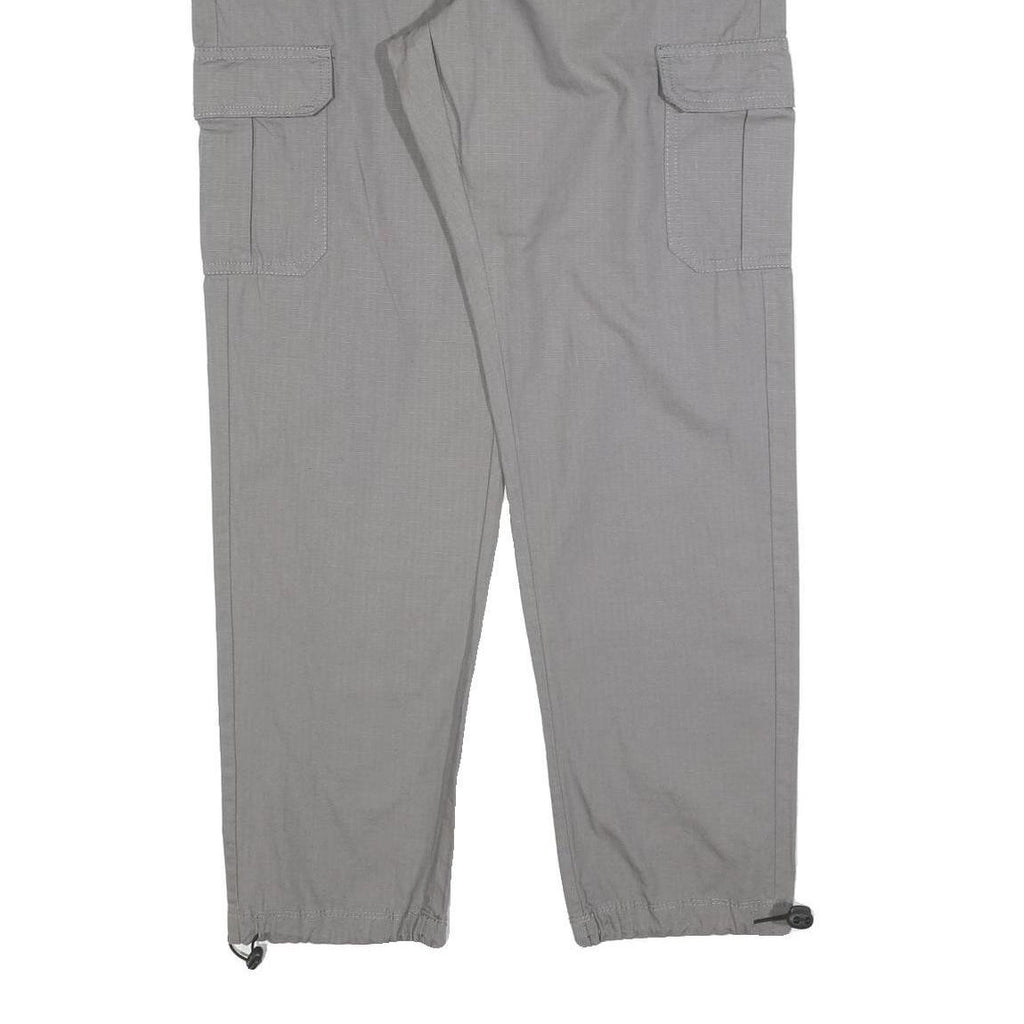 URBAN CLASSICS Mens Grey Regular Fit Cargo Drawstring Trousers W34 L32 Casual