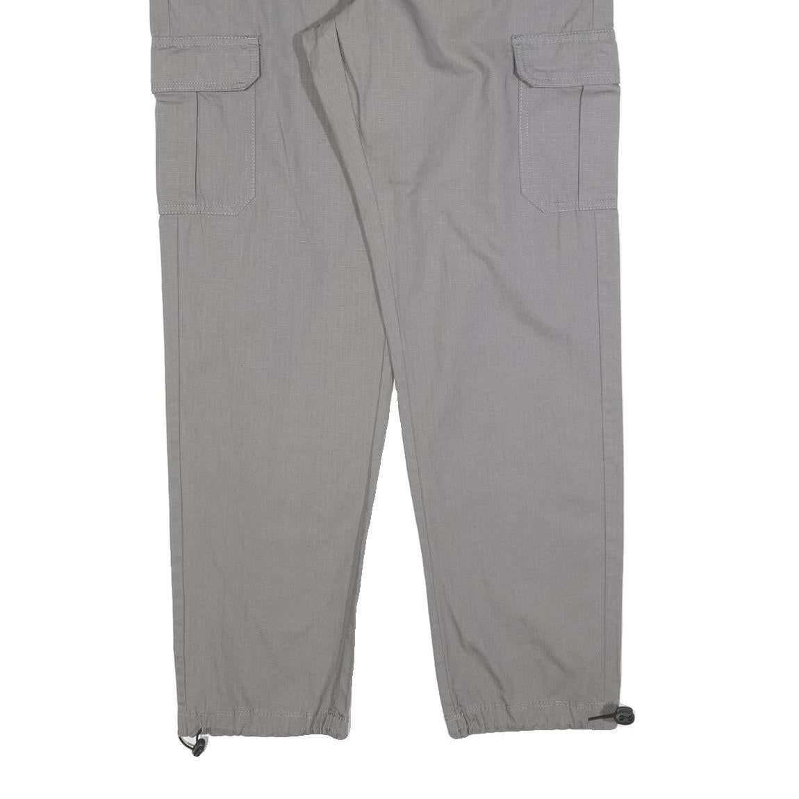 URBAN CLASSICS Mens Grey Regular Fit Cargo Drawstring Trousers W34 L32 Casual