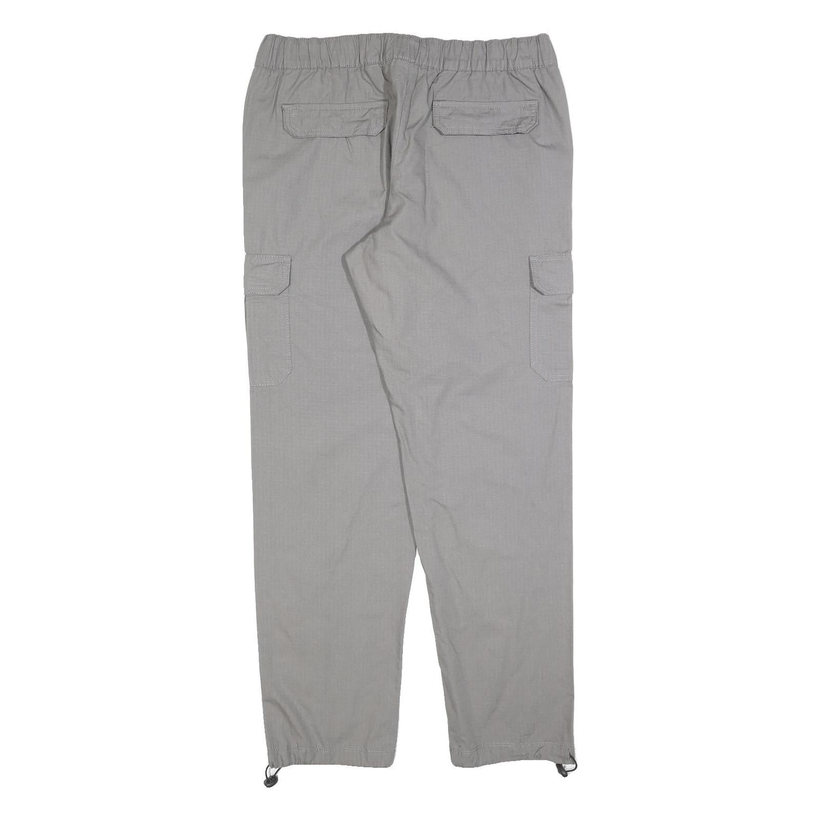 URBAN CLASSICS Mens Grey Regular Fit Cargo Drawstring Trousers W34 L32 Casual