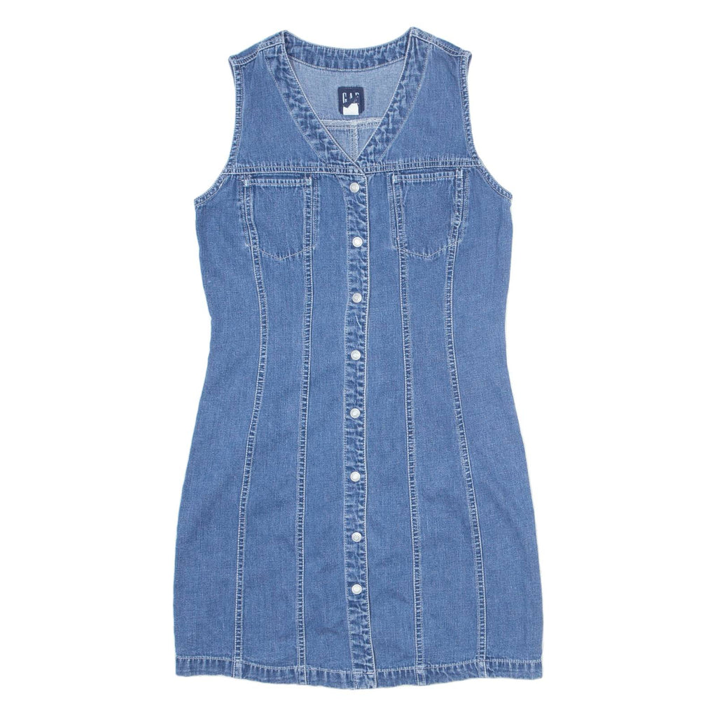 GAP Womens Pencil Dress Blue Denim Sleeveless Knee Length S