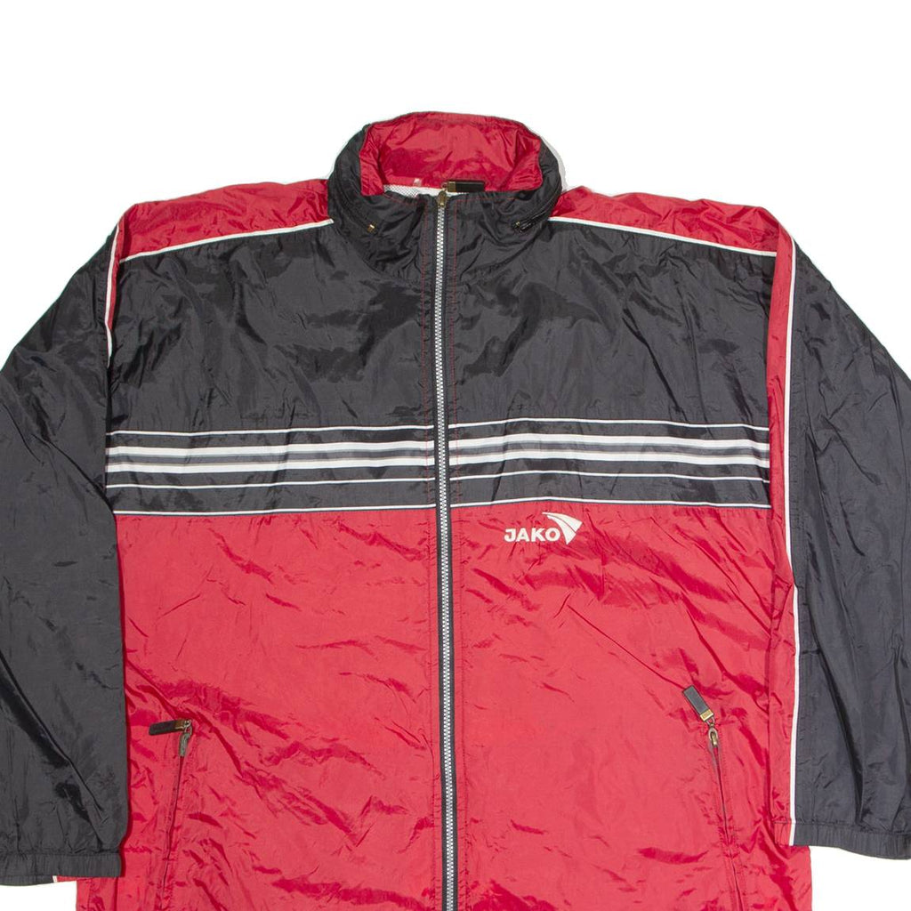 JAKO Mens Shell Jacket Red Nylon Hooded L