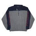 NAUTICA Mens Grey & Navy Colourblock Casual Jumper Crew Neck Synthetic L