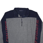 NAUTICA Mens Grey & Navy Colourblock Casual Jumper Crew Neck Synthetic L