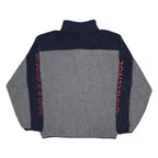 NAUTICA Mens Grey & Navy Colourblock Casual Jumper Crew Neck Synthetic L