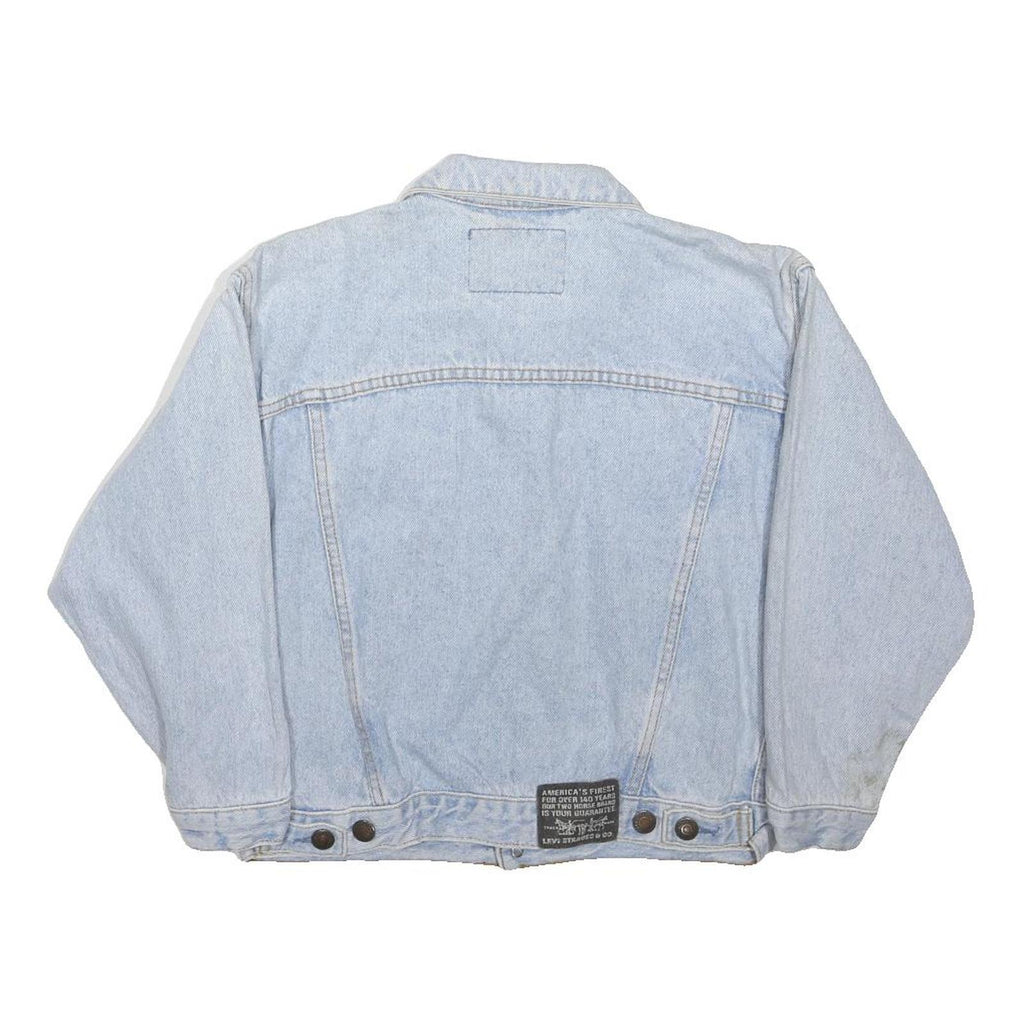 LEVI'S Womens Light Blue Denim Jacket S Cotton Blend Button Closure Classic Fit