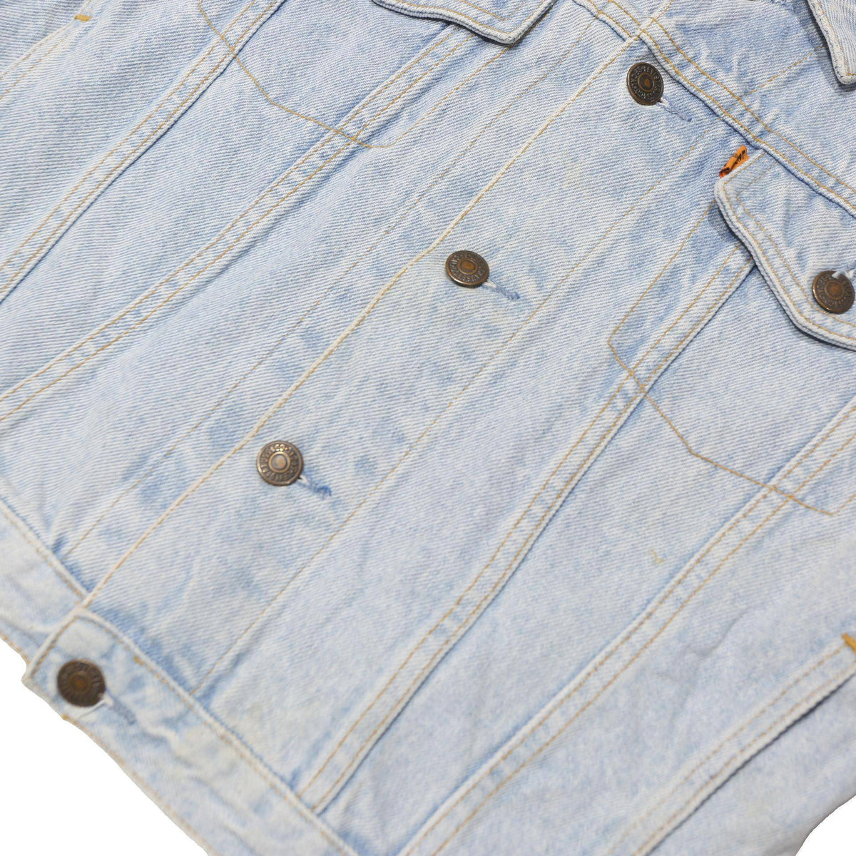 LEVI'S Womens Light Blue Denim Jacket S Cotton Blend Button Closure Classic Fit