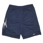 NIKE Mens Navy Blue Sports Shorts L W32 Polyester Lightweight Mesh