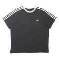 ADIDAS Boys Black White Cotton Blend T-Shirt XL Short Sleeve Crew Neck