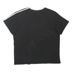 ADIDAS Boys Black White Cotton Blend T-Shirt XL Short Sleeve Crew Neck