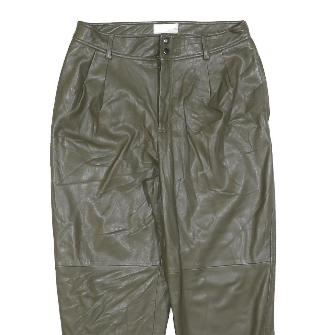 MNG Womens Polyester Khaki Regular Tapered Trousers W32 L26 Zip Closure Stylish