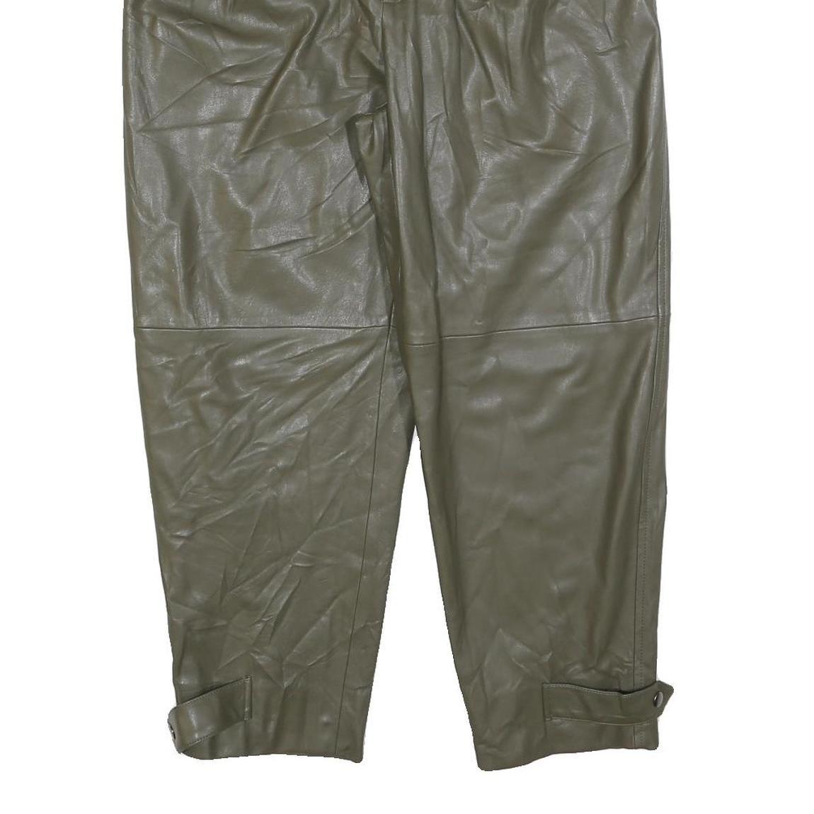 MNG Womens Polyester Khaki Regular Tapered Trousers W32 L26 Zip Closure Stylish