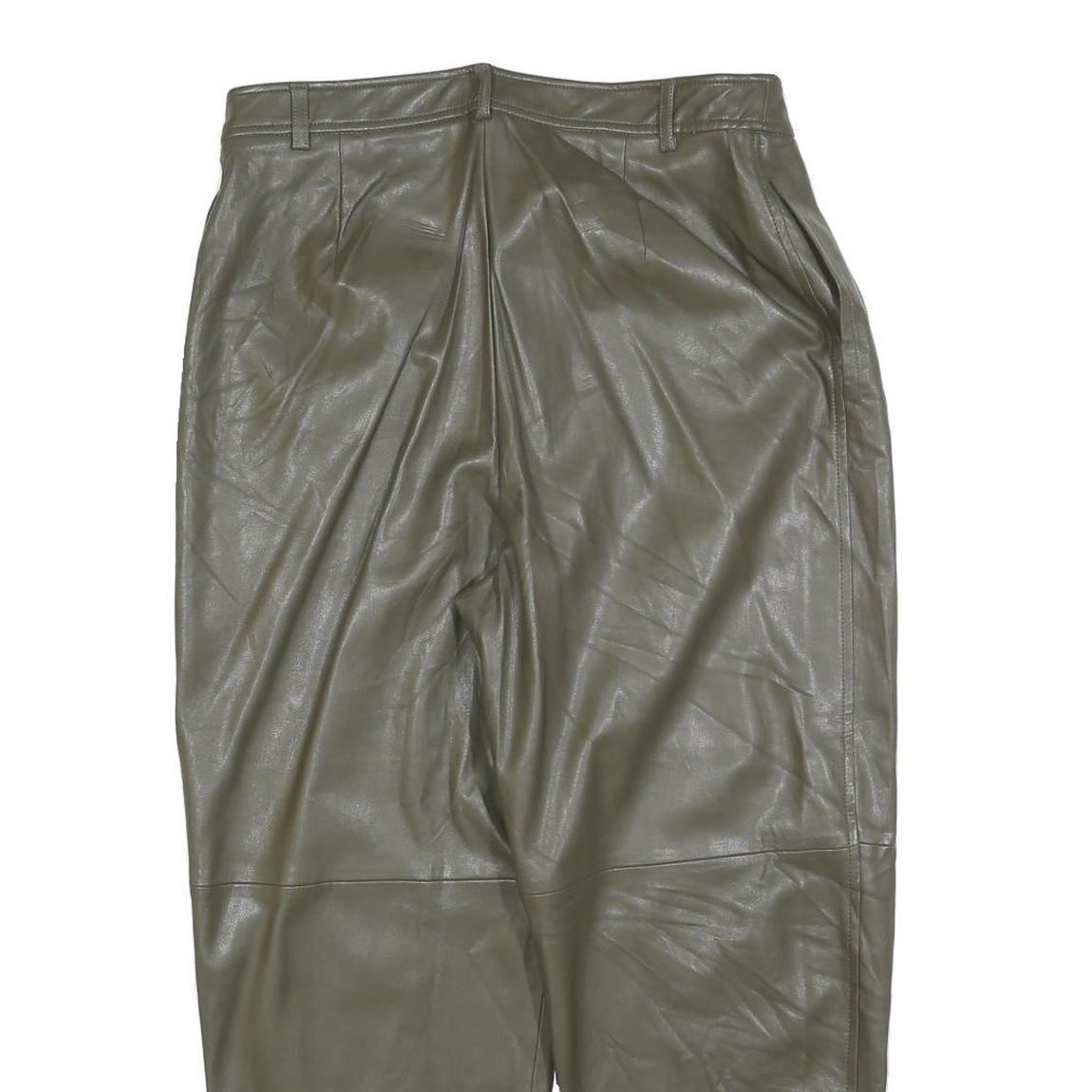 MNG Womens Polyester Khaki Regular Tapered Trousers W32 L26 Zip Closure Stylish