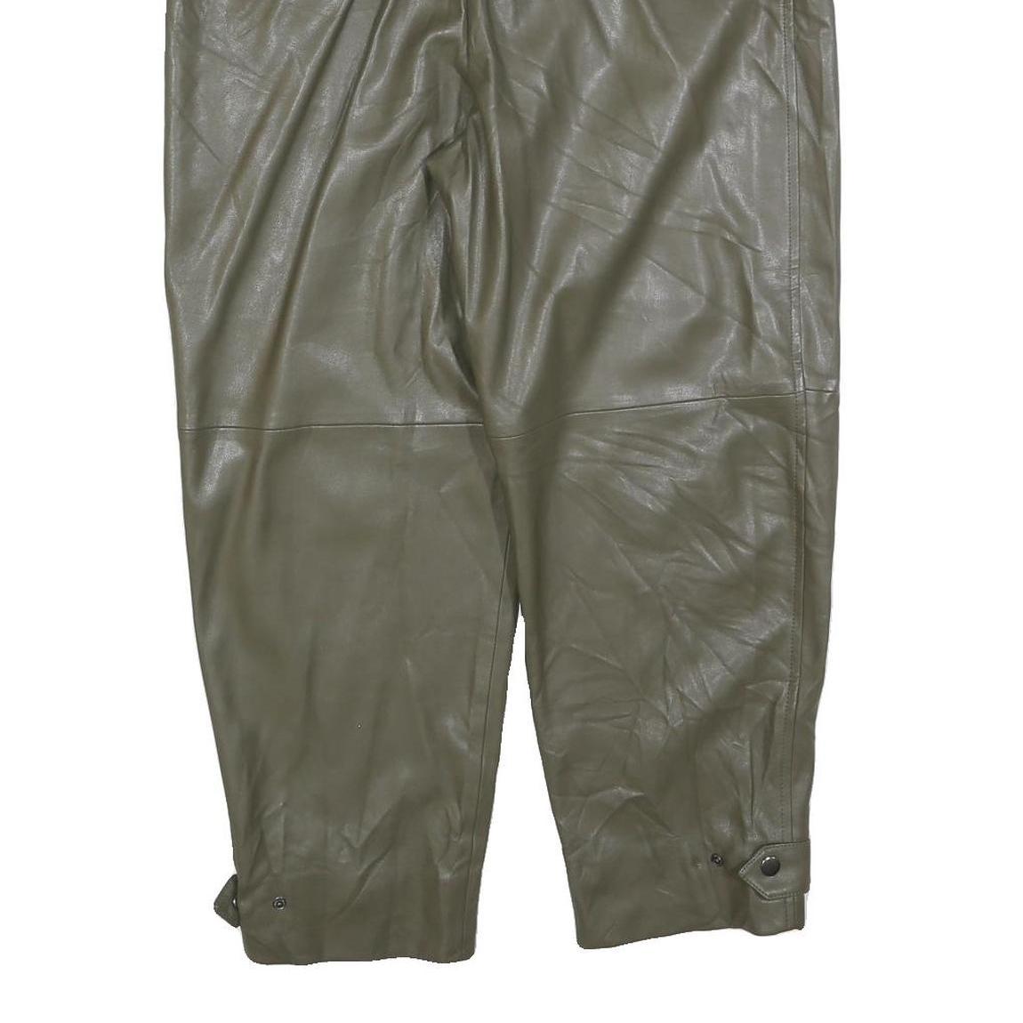 MNG Womens Polyester Khaki Regular Tapered Trousers W32 L26 Zip Closure Stylish