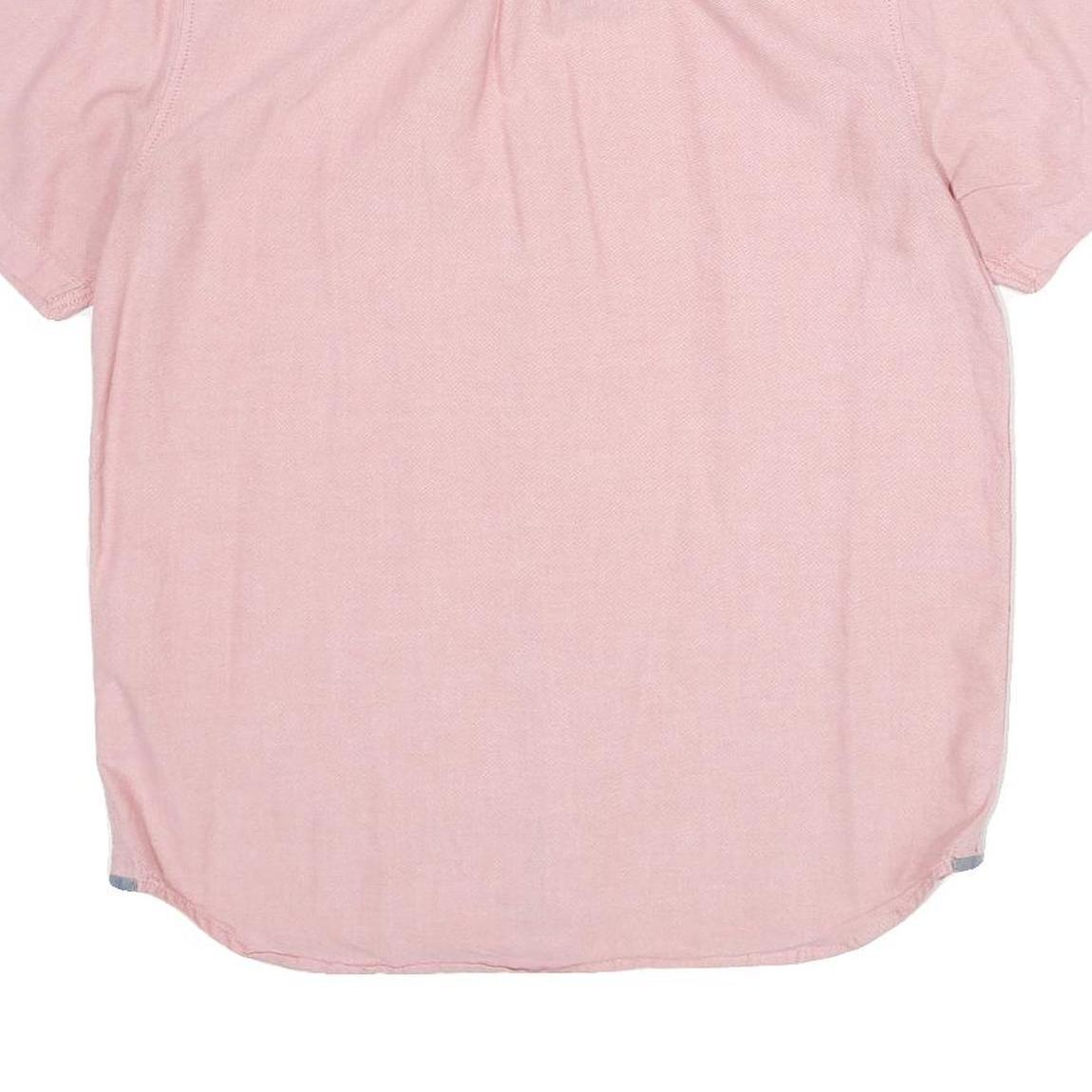 VANS Mens Pink Shirt M Cotton Button Short Sleeve Casual Pocket