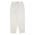 DOCKERS Womens Cotton Blend White Relaxed Straight Trousers W26 L28 Casual Zip