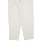 DOCKERS Womens Cotton Blend White Relaxed Straight Trousers W26 L28 Casual Zip
