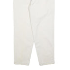 DOCKERS Womens Cotton Blend White Relaxed Straight Trousers W26 L28 Casual Zip