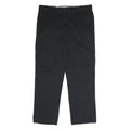 DICKIES Mens Classic Black Polyester Blend Trousers W40 L32 Zip Closure
