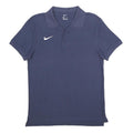 NIKE Mens Blue Short Sleeve Plain Polo Shirt M Cotton Classic Sportswear