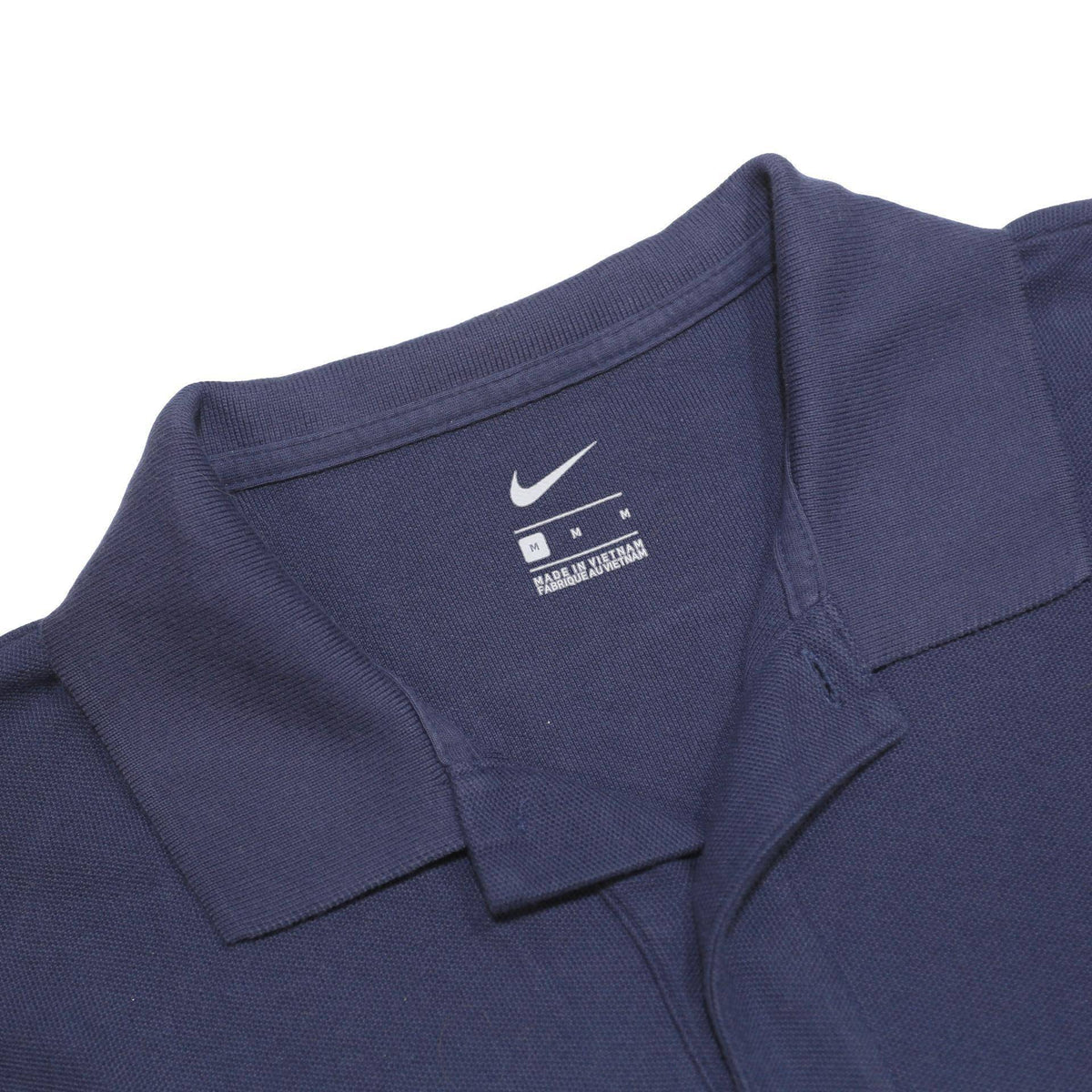 NIKE Mens Blue Short Sleeve Plain Polo Shirt M Cotton Classic Sportswear