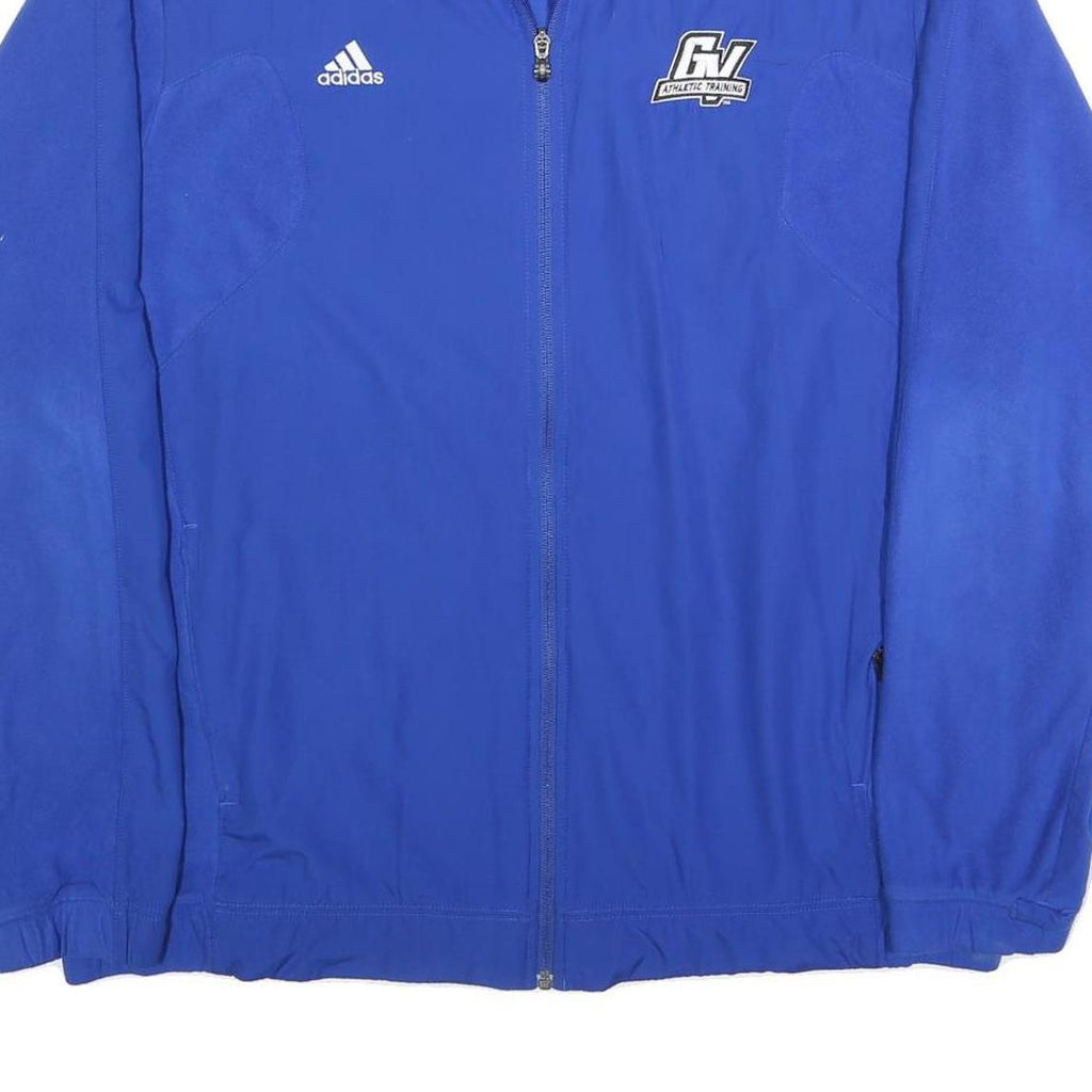 ADIDAS Mens Blue Athletic Training Zip Jacket 2XL Polyester Blend Sportswear