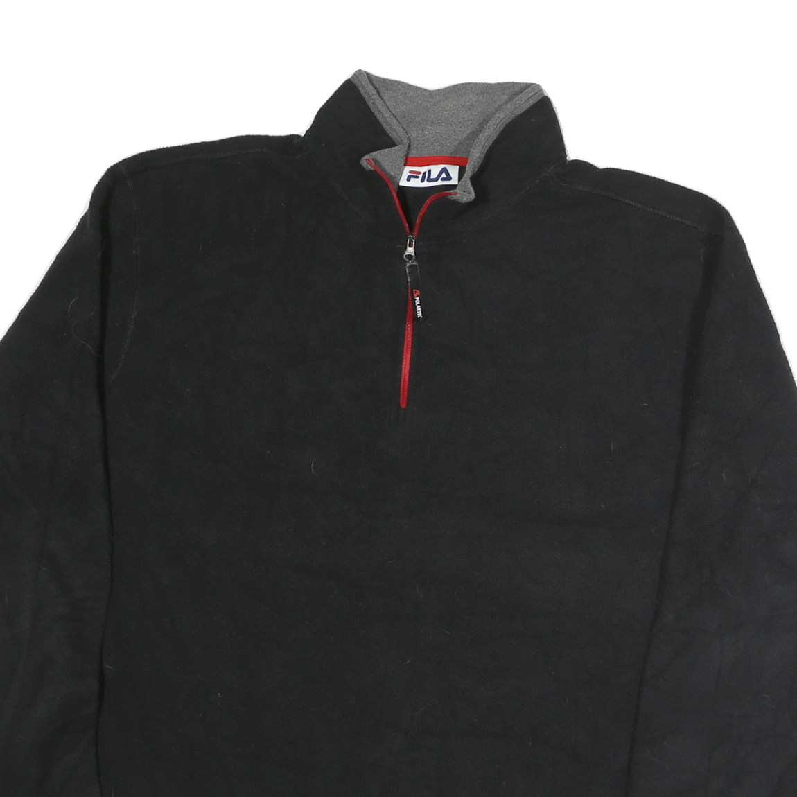 FILA Mens Black Plain Pullover Crew Neck Basic Knit 2XL Sportswear