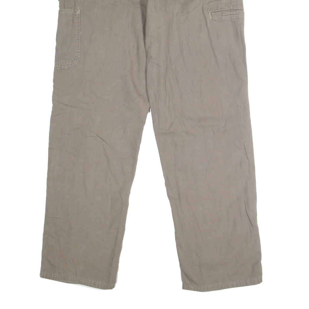 CARHARTT Mens Cotton Beige Loose Straight Trousers W34 L32 Workwear Casual